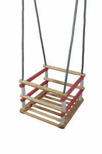 Colored wooden swing 