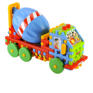 Construction blocks - The truck with the concrete mixer