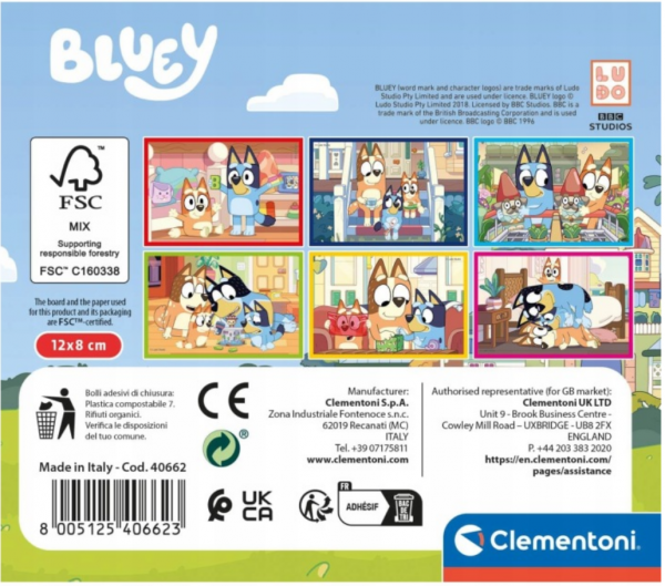 KLOCKI 6 EL - BLUEY