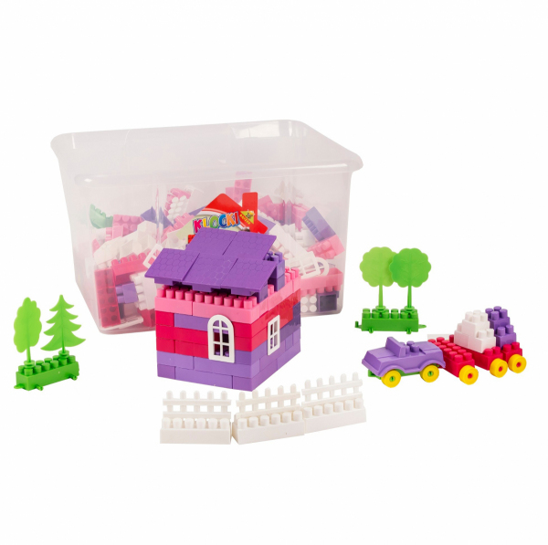 Blocks in a medium box for a girl 345 pcs