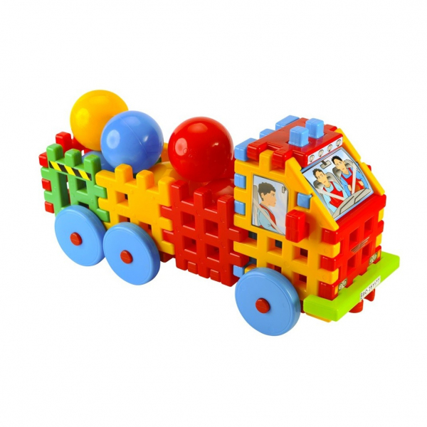 Construction blocks The truck with balls