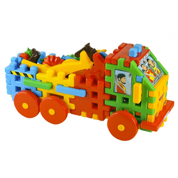 Construction blocks The truck with animals