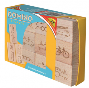 Domino drewniane - pojazdy