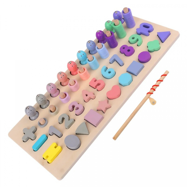 Magnetyczna układanka Montessori pastelowa