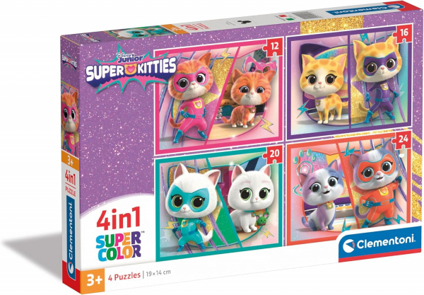 Pzl 4 in 1 Disney Super Kitties