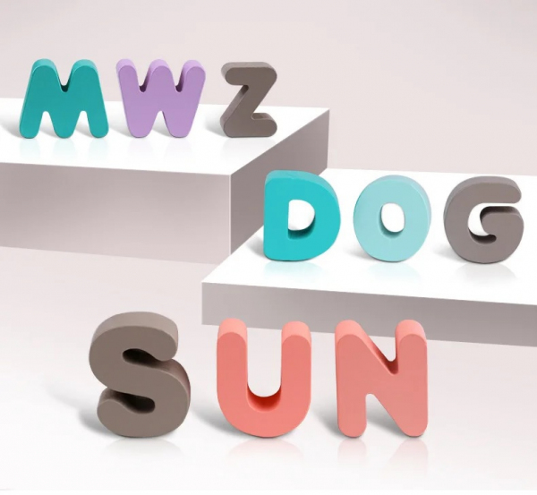 Układanka drewniania - ALFABET litery DUŻE Układanka drewniania - ALFABET litery DUŻE